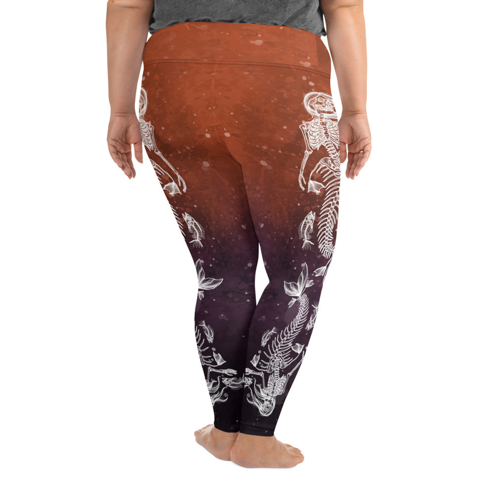 The Deadly Depths: Halloween Edition Plus Size Leggings