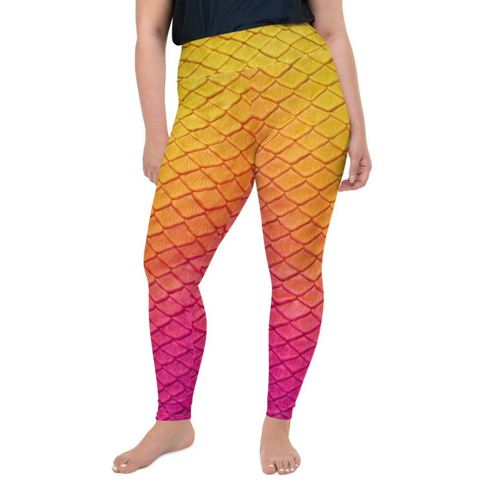Hibiscus Bliss Plus Size Leggings