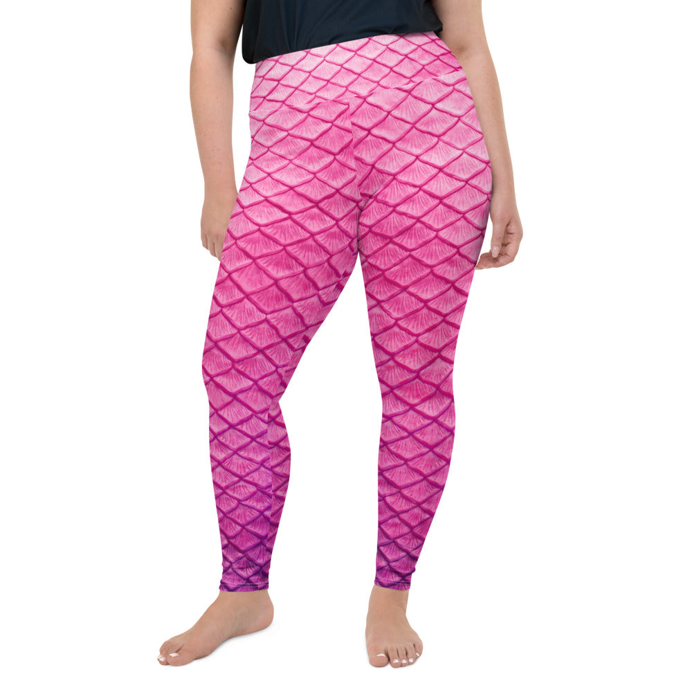 Plumeria Pink Plus Size Leggings