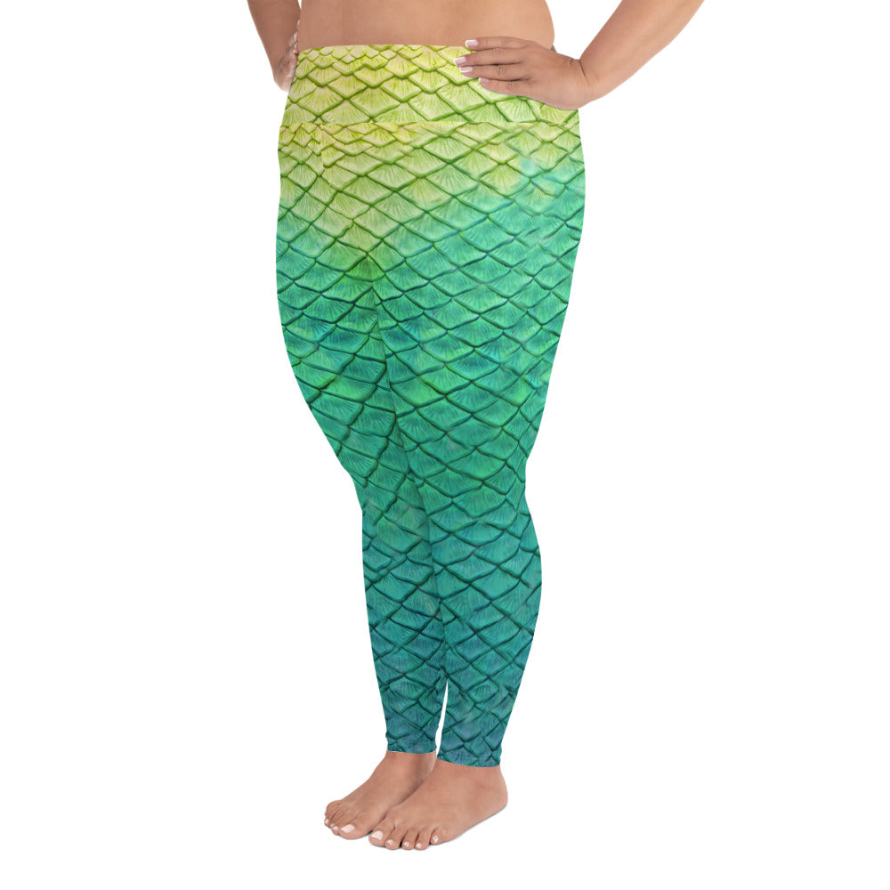 Shoal Green Plus Size Leggings