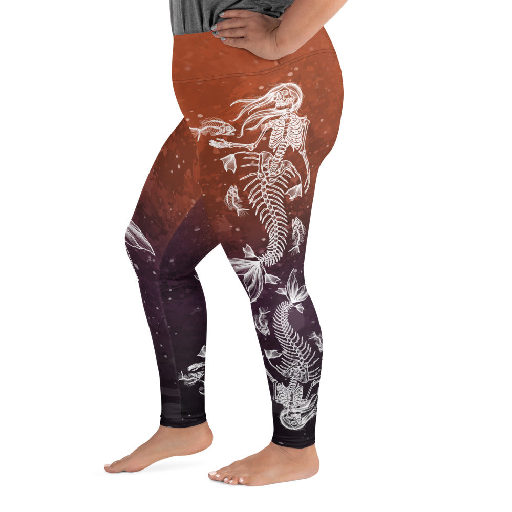 The Deadly Depths: Halloween Edition Plus Size Leggings