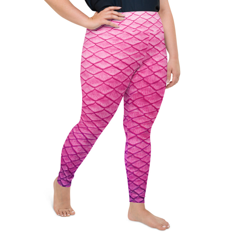 Plumeria Pink Plus Size Leggings