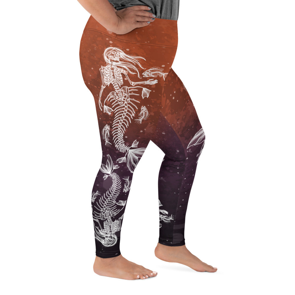 The Deadly Depths: Halloween Edition Plus Size Leggings