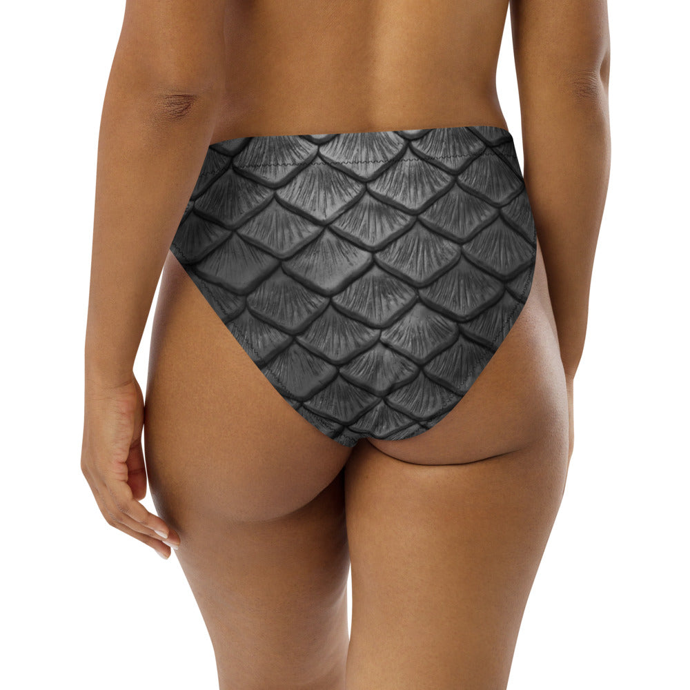 Starcrossed Silver Recycled High-Waisted Bikini Bottom