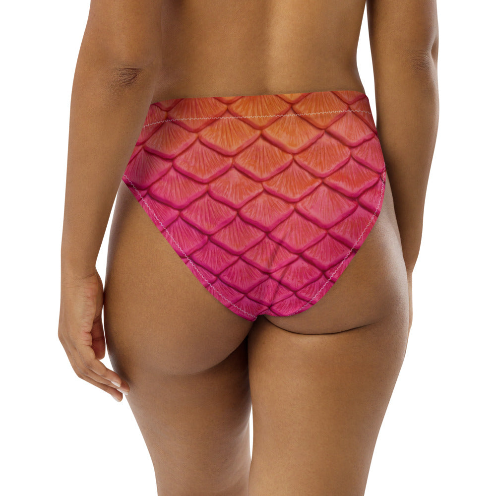 Hibiscus Bliss Recycled High-Waisted Bikini Bottom