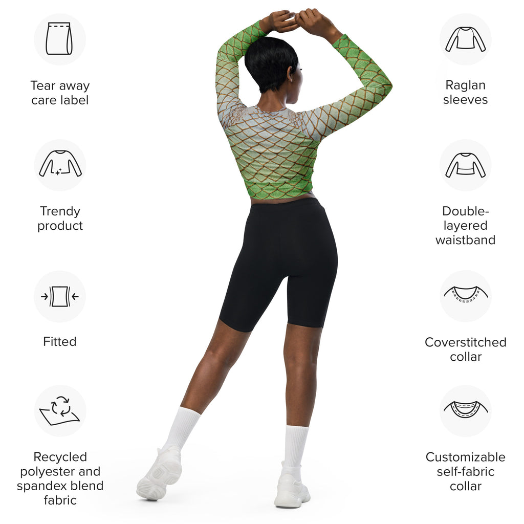 The Luna Moth Recycled Cropped Rash Guard