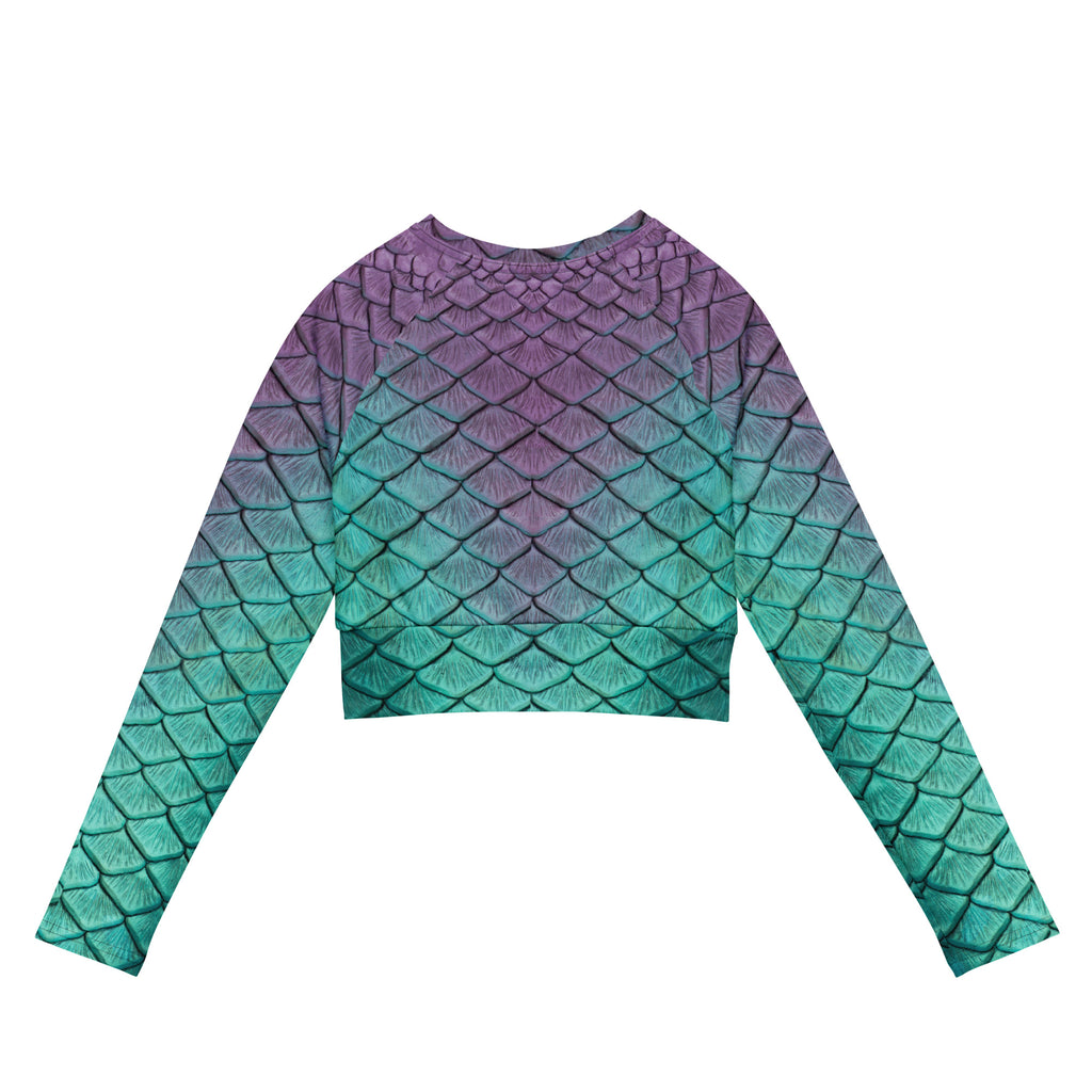 Aqua Fairy Recycled Cropped Rash Guard