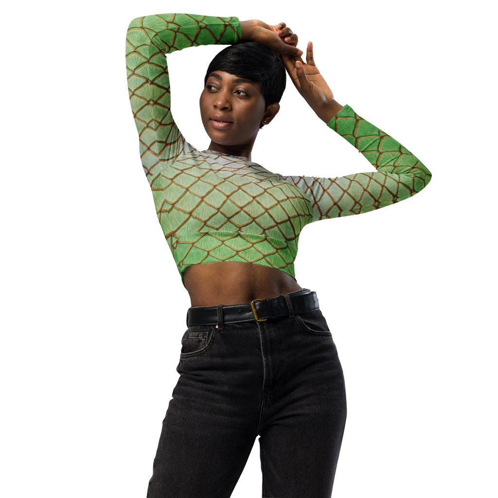 The Luna Moth Recycled Cropped Rash Guard