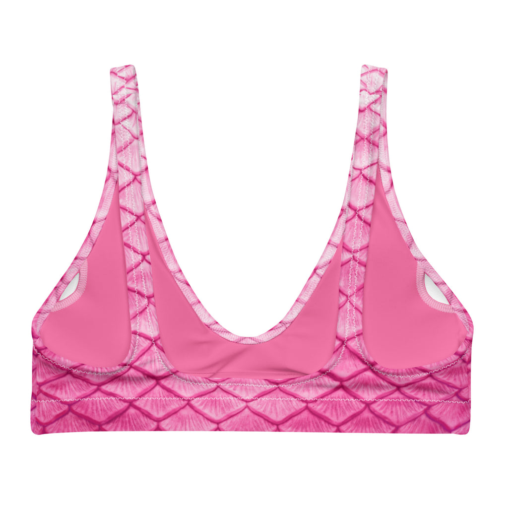 Plumeria Pink Recycled Padded Bikini Top