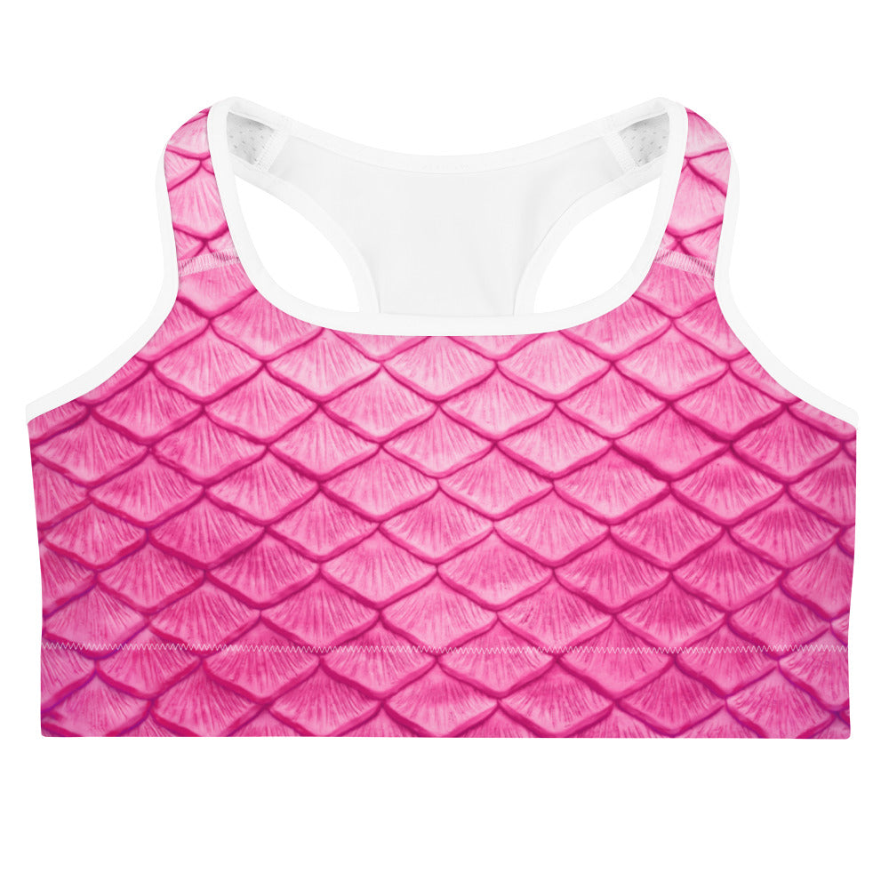 Plumeria Pink Sports Bra