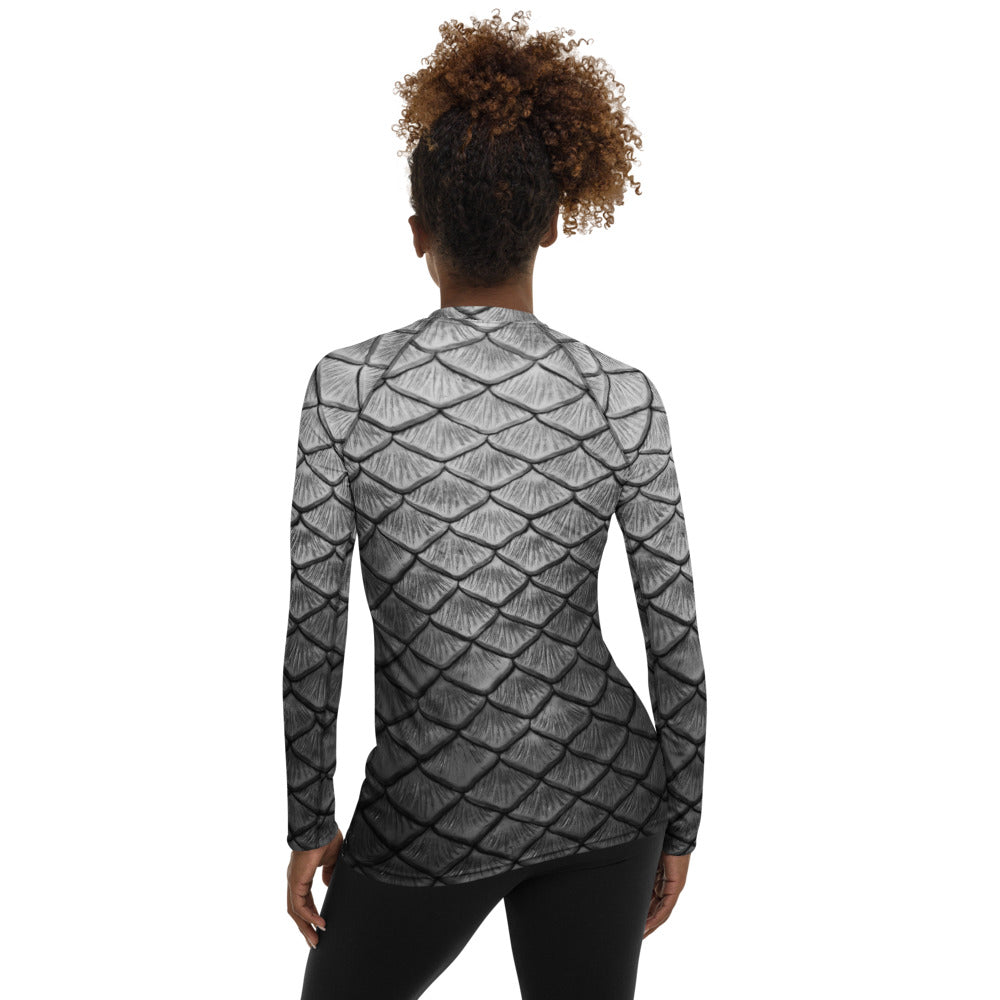 Starcrossed Silver Fitted Rash Guard