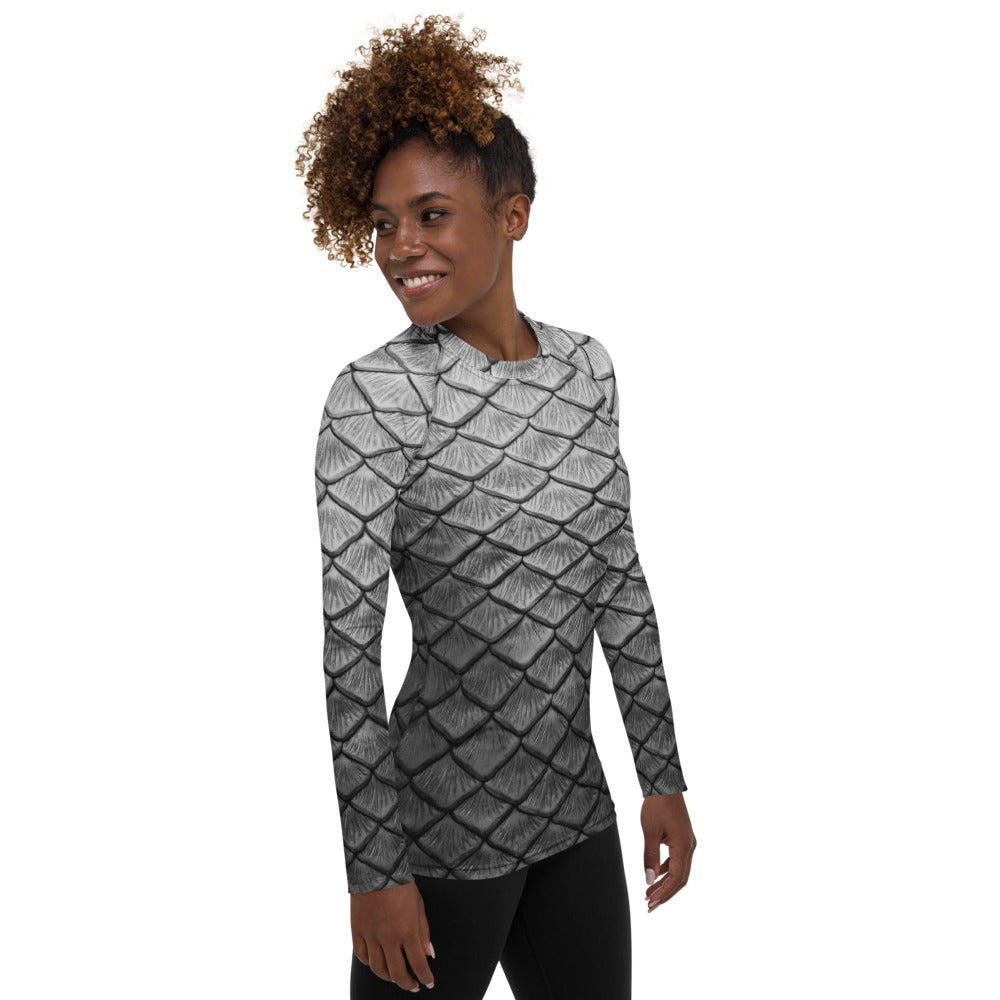 Starcrossed Silver Fitted Rash Guard
