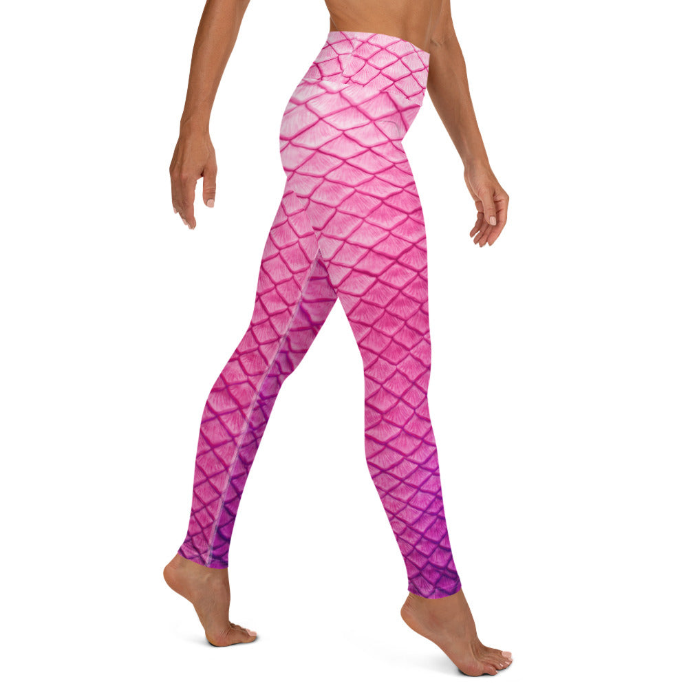 Plumeria Pink High Waisted Leggings