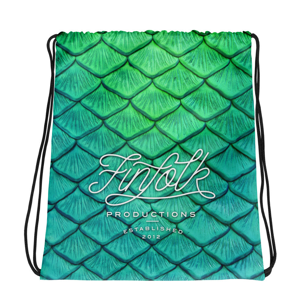 Shoal Green Drawstring Bag