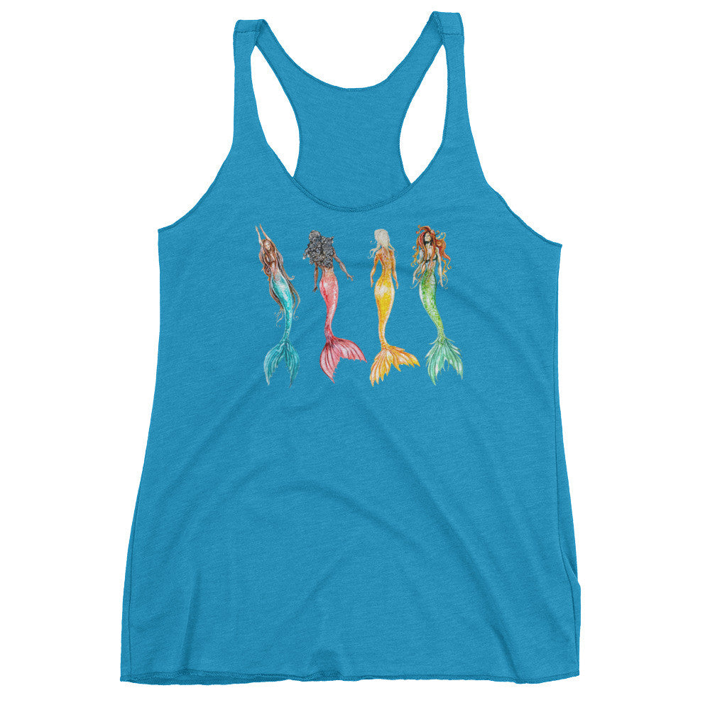 Watercolor Mermaid Racerback Tank