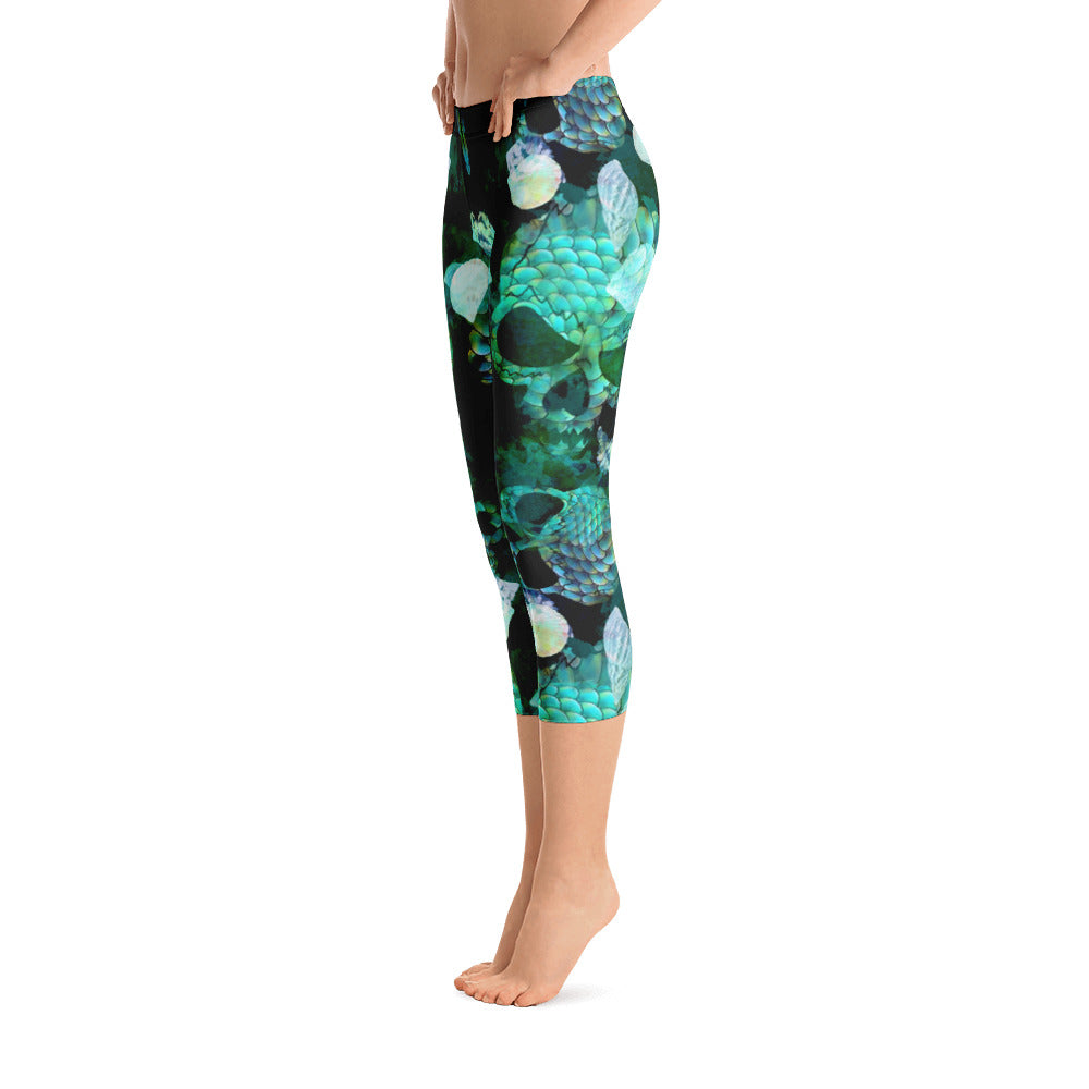 Skull Capri Leggings