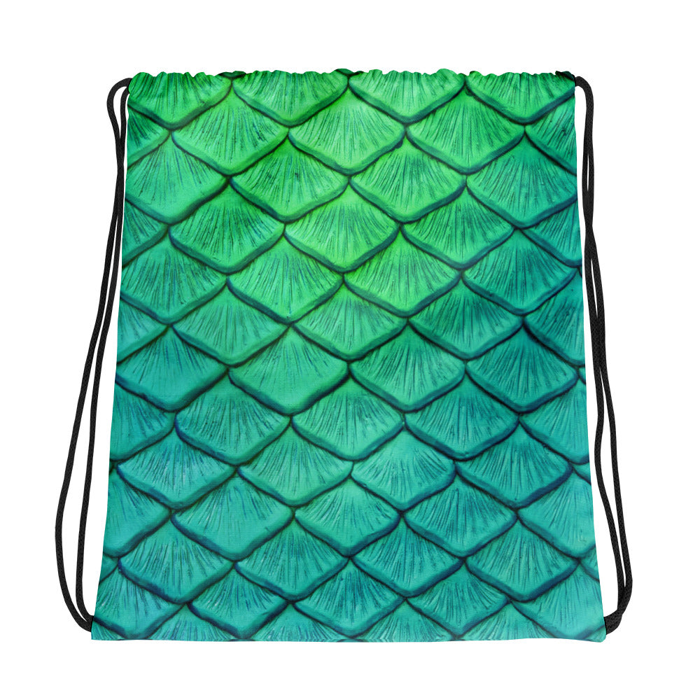 Shoal Green Drawstring Bag