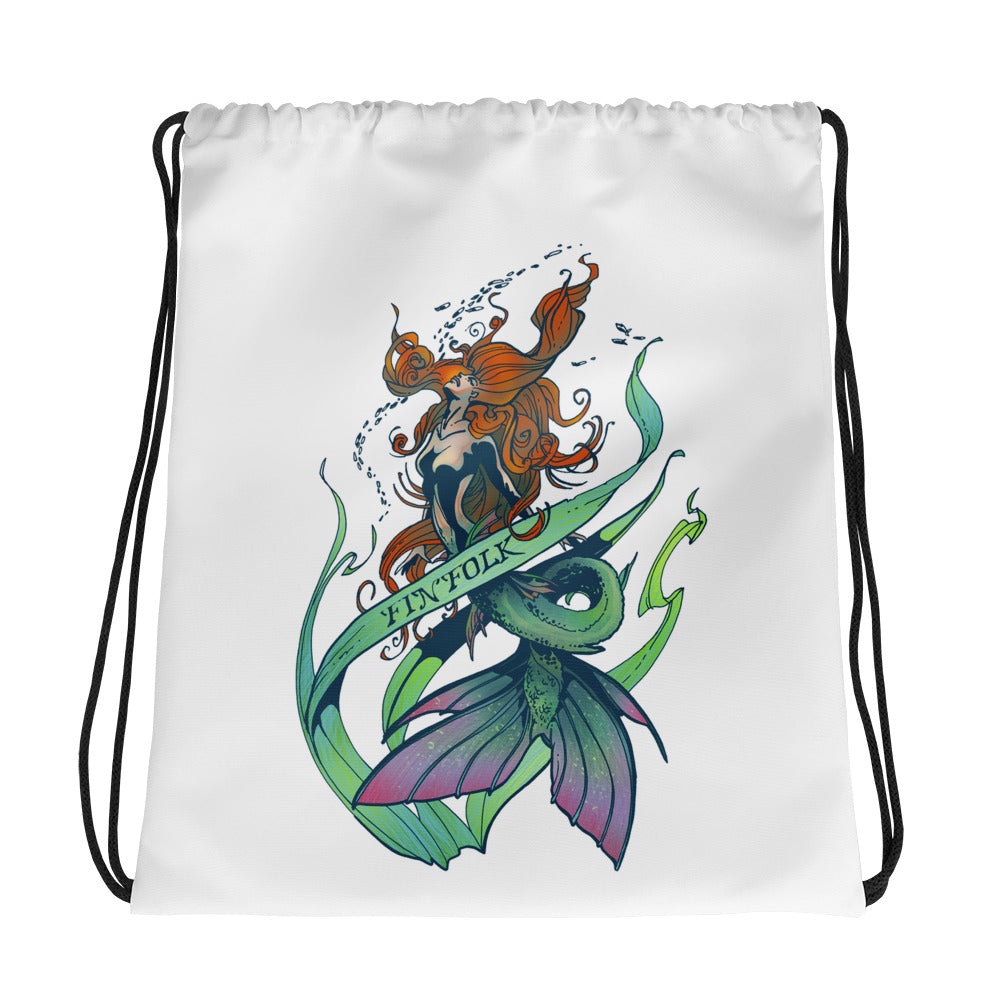 Watercolor Dream Drawstring Bag