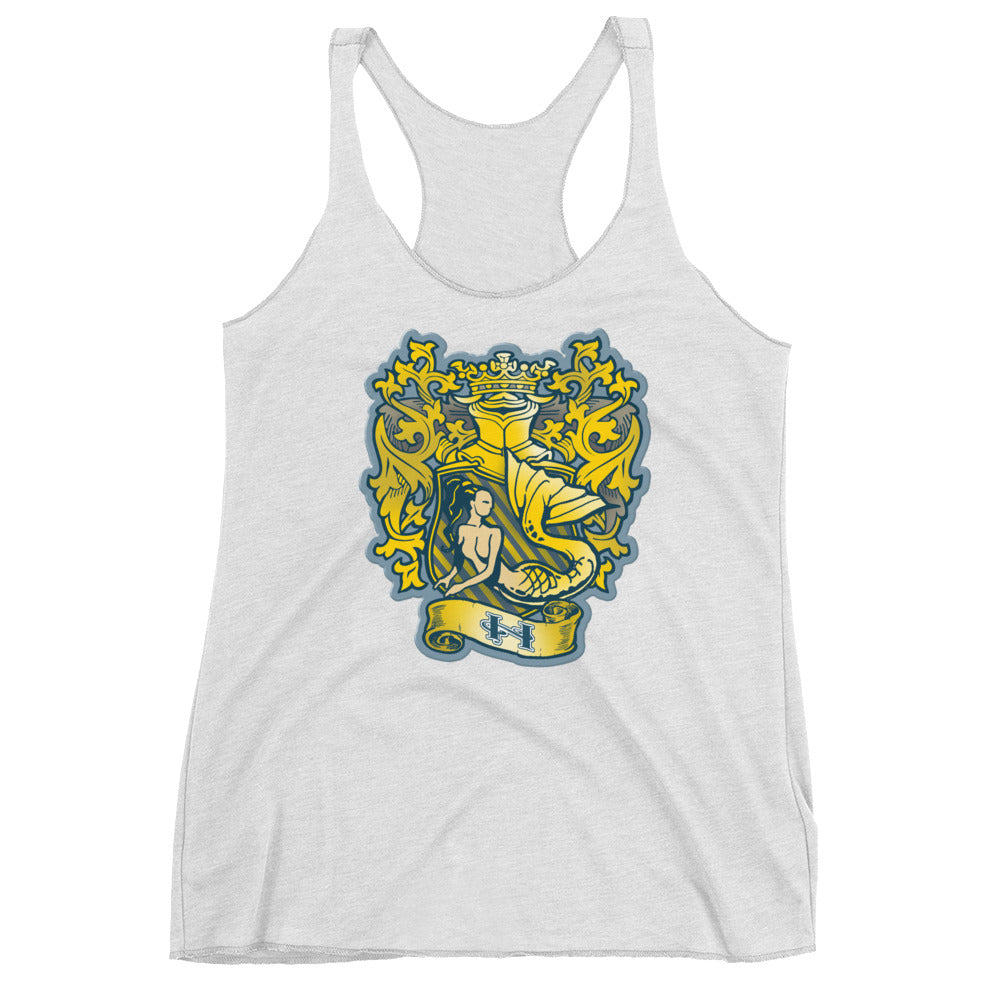 Gold Finfolk Crest Racerback Tank