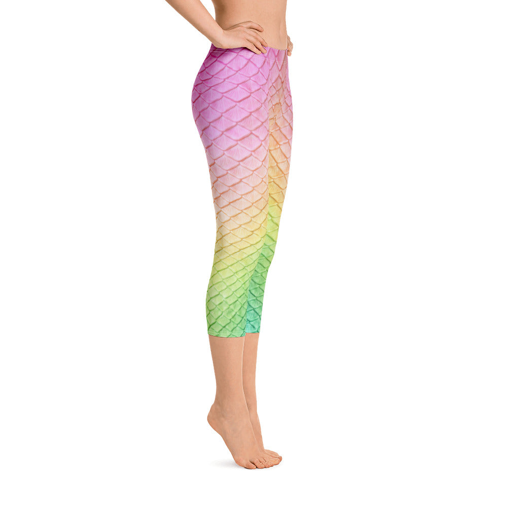Rainbow Fairytail Capri Leggings