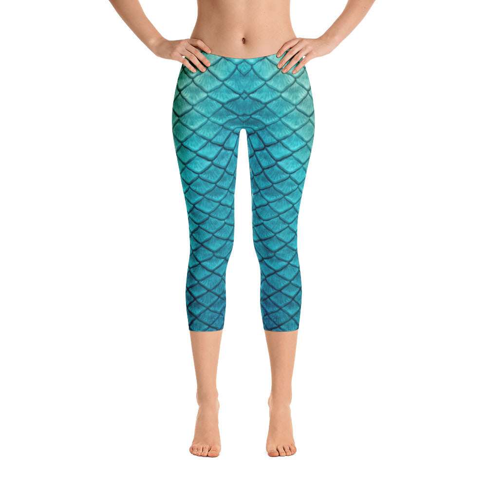 Sea Sapphire Capri Leggings