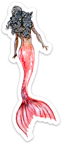 Ruby Mermaid Sticker