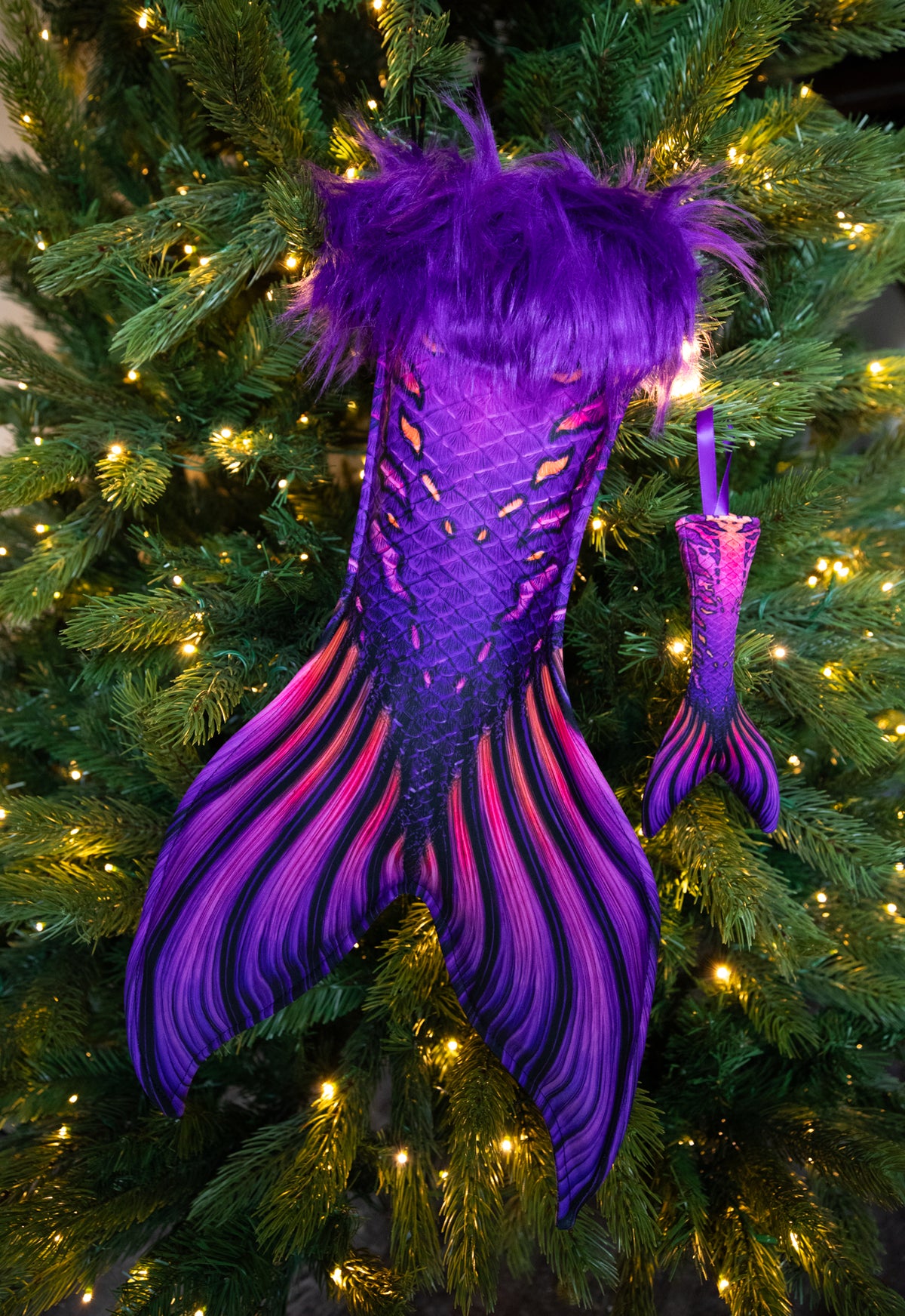All Hallows Eve Christmas Stocking and Fabric Christmas Ornament