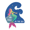 Free As the Sea Sticker