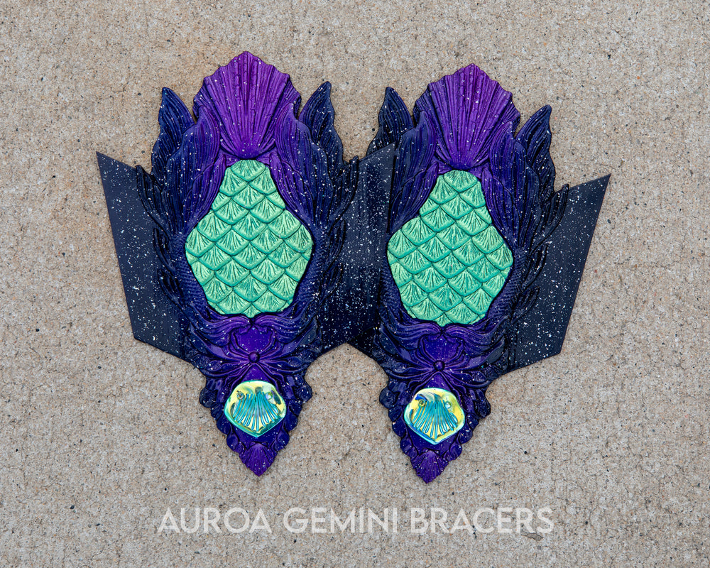 Aurora Borealis Silicone Arm Bracers