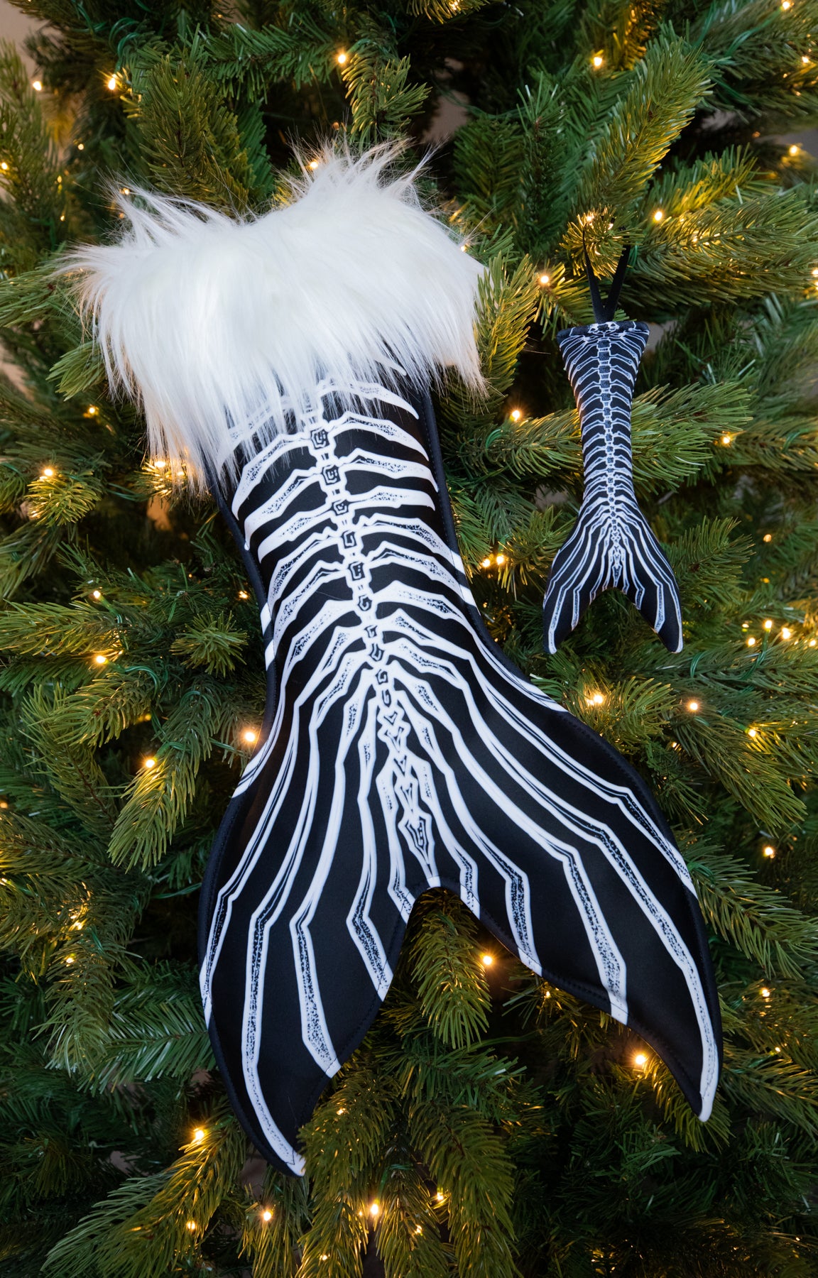 Dead Men Tell No Tails Christmas Stocking and Fabric Christmas Ornament