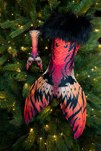 Dark Harvest Christmas Stocking and Fabric Christmas Ornament