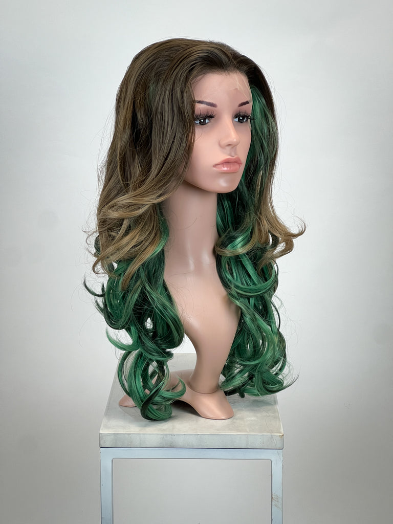 Green lace front wig hotsell