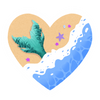 Sandy Heart Sticker