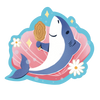 Pretty Shark Sticker