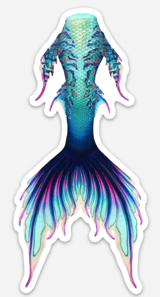 Abalone Abyss Merbella by Finfolk Signature Tail Sticker