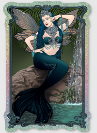 Silhouette Finbella Fairy Mermaid Sticker