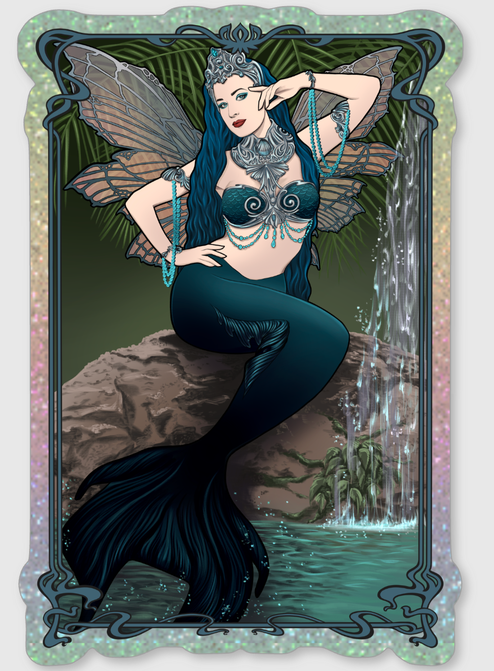 Silhouette Finbella Fairy Mermaid Sticker