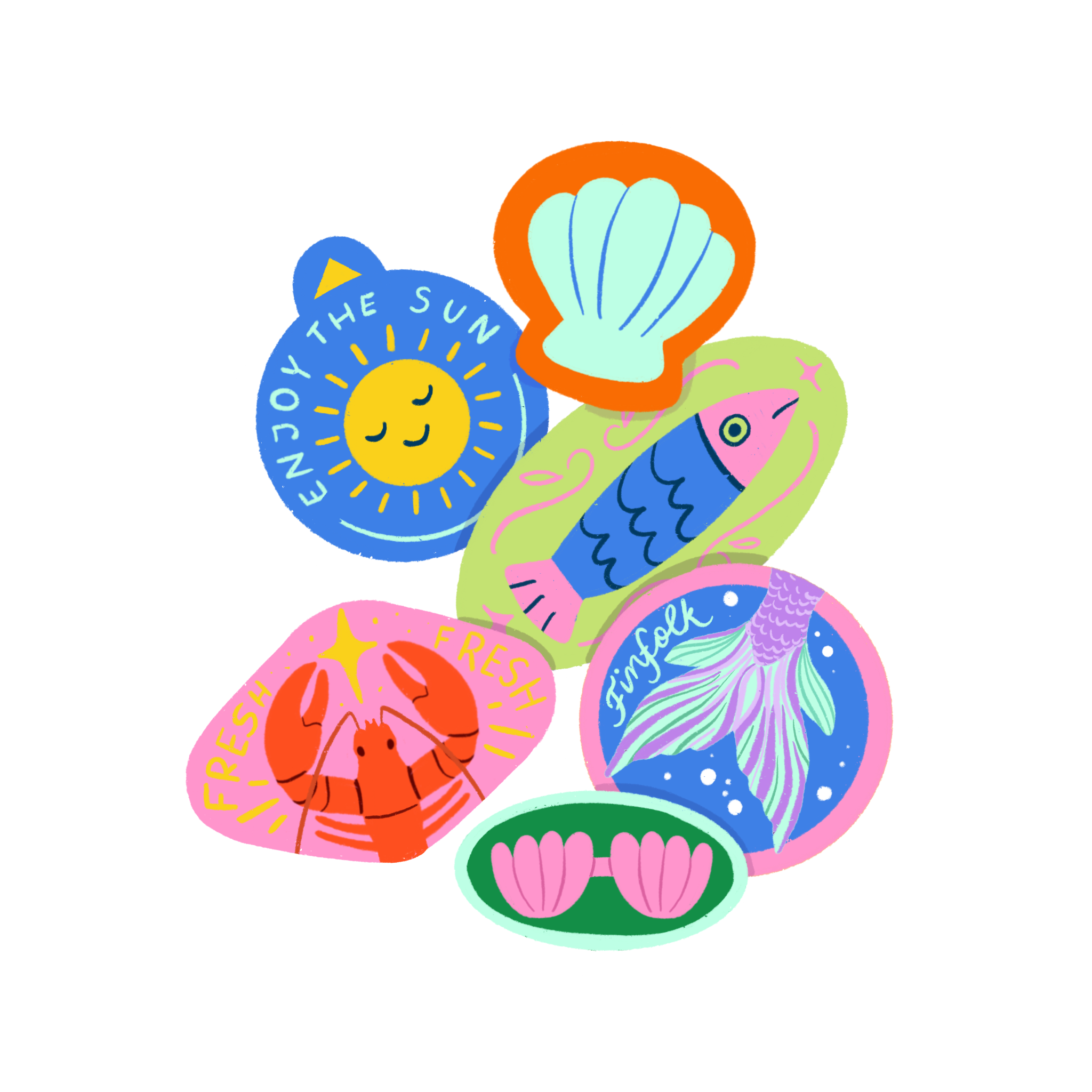 Summer Stamps Sticker