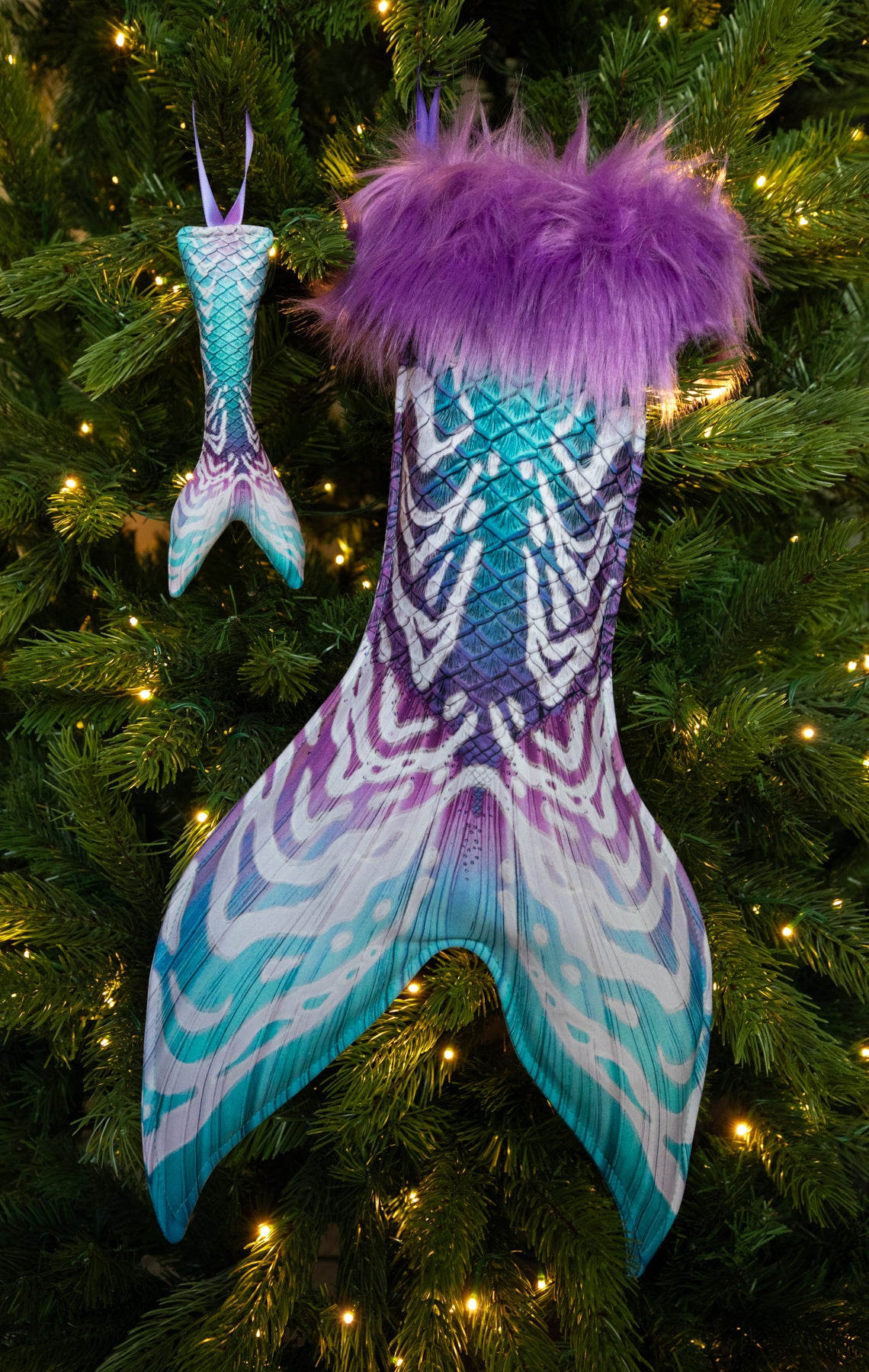 Starlight Christmas Stocking and Fabric Christmas Ornament