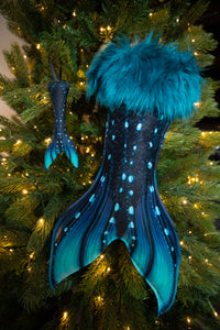 Twilight Tide Christmas Stocking and Fabric Christmas Ornament