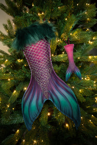 Yule Tide Christmas Stocking and Fabric Christmas Ornament
