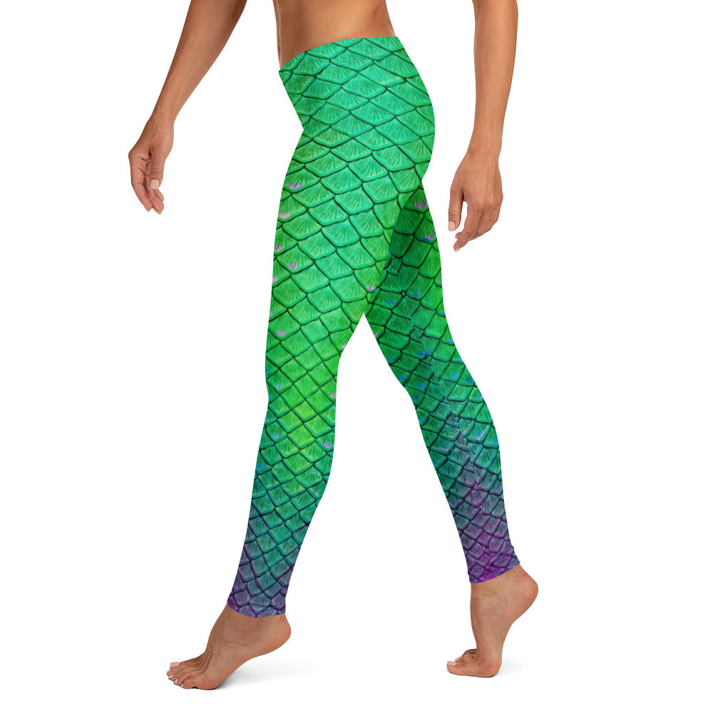 Signature Mermaid SCALES vert clair - Yoga Leggings