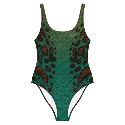 Obsidian Scale Recycled High-Waisted Bikini Bottom