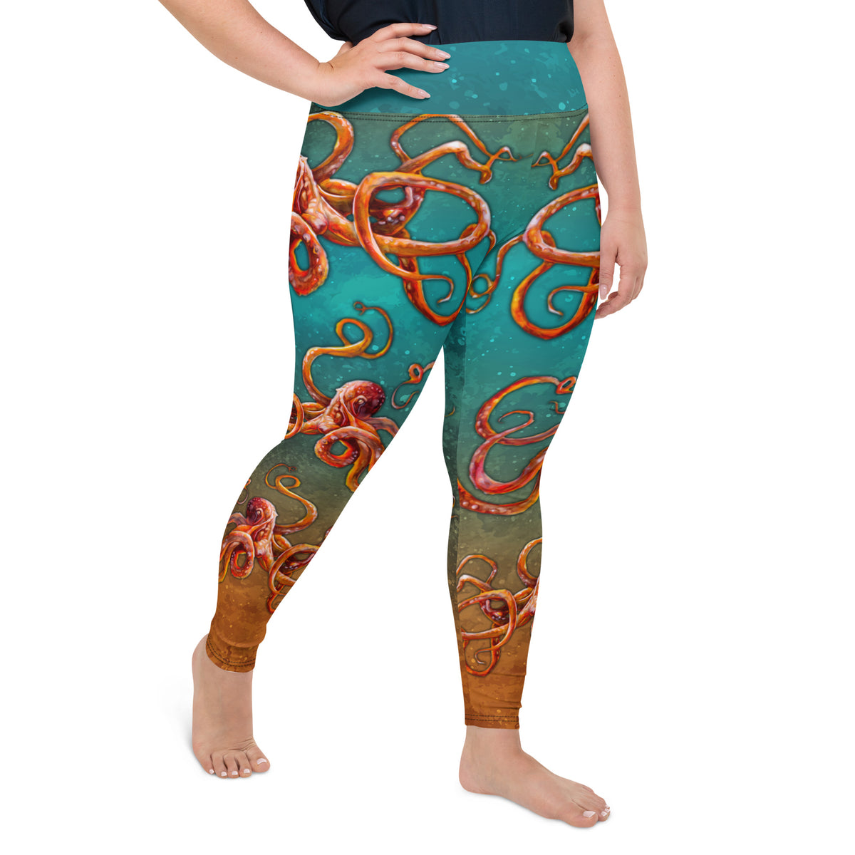 Curious Kraken Plus Size Leggings