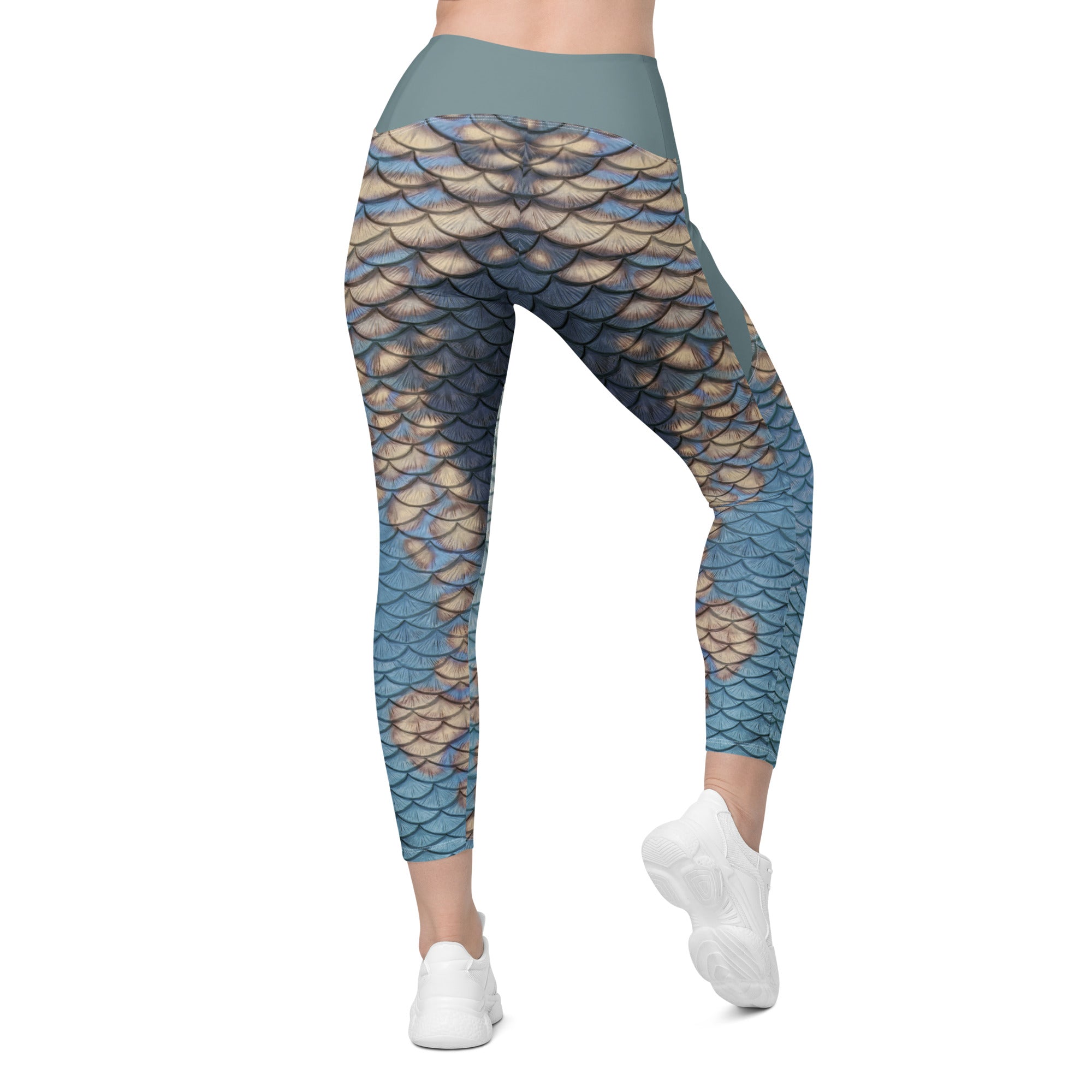 Moonshell Cross Waist Leggings with Pockets