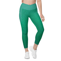 Humphead Wrasse Cross Waist Leggings with Pockets
