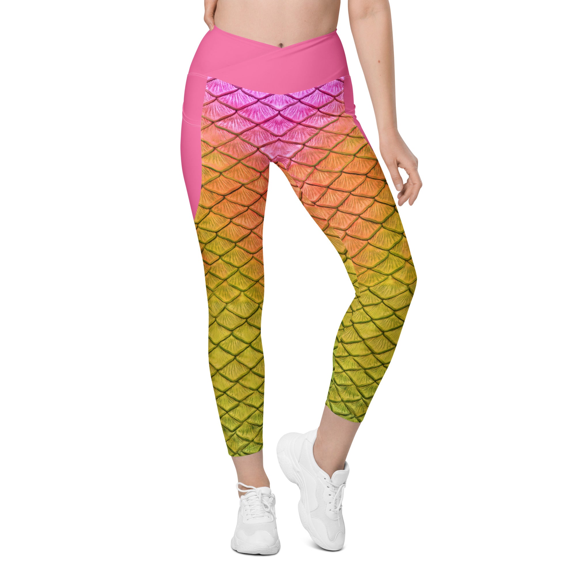 Lilikoi Cross Waist Leggings with Pockets