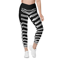 Dead Men Tell No Tails Cross Waist Leggings with Pockets