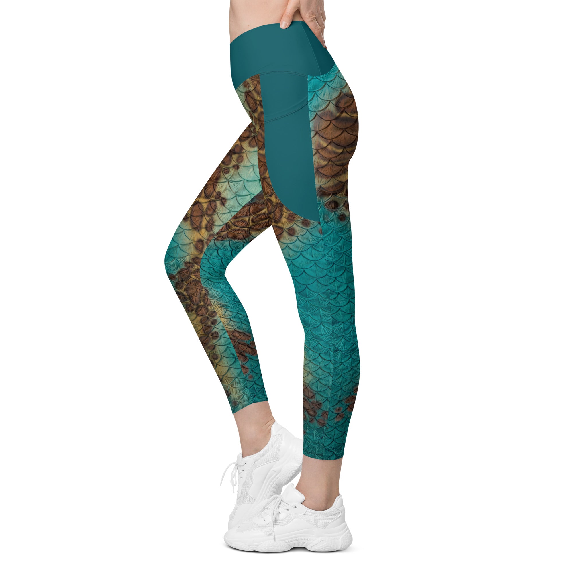 Mirage Cross Waist Leggings with Pockets
