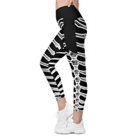 Dead Men Tell No Tails Cross Waist Leggings with Pockets